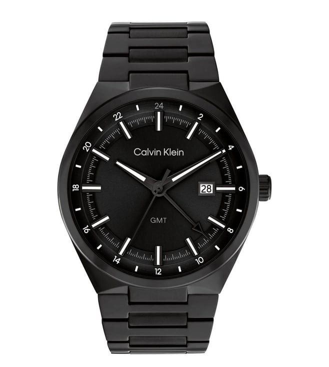 Calvin Klein Distinguish Quartz Basic Calendar Black Round Dial Men's Watch, 25200490