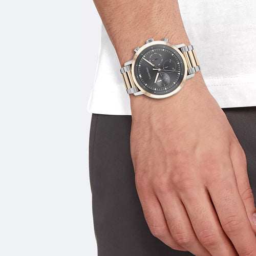Calvin Klein Distinguish Quartz Gunmetal Dial Multi-Function Stainless Steel Men's Watch, 25200536
