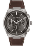 Calvin Klein Distinguish Quartz Multifunction Gunmetal Round Dial Men's Watch, 25200508