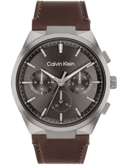 Calvin Klein Distinguish Quartz Multifunction Gunmetal Round Dial Men's Watch, 25200508