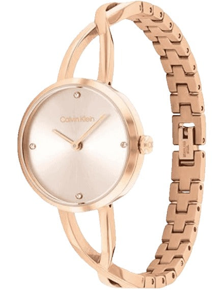 Calvin Klein Embrace Quartz Blush Dial Analog Stainless Steel Women's Watch, 25100116