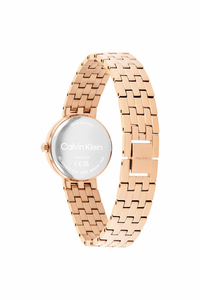 Calvin Klein Forme Quartz Gold Dial Analog Stainless Steel Women's Watch, 25100185