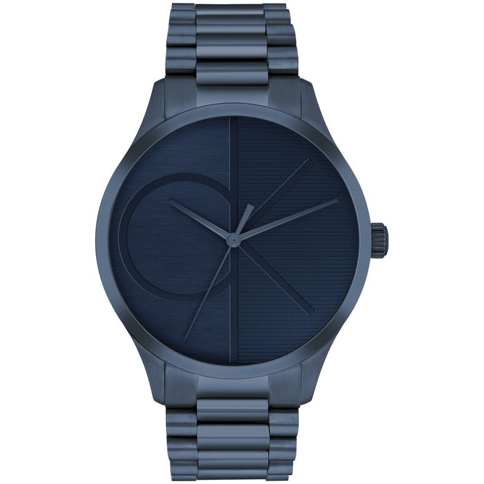 Calvin Klein Iconic Quartz Blue Dial Analog Stainless Steel Unisex's Watch, 25300026