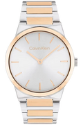 Calvin Klein Linear Elegance Quartz Silver Dial Analog Stainless Steel Women's Watch, 25100083