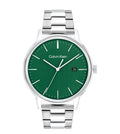 Calvin Klein Linked Bracelet Quartz Green Dial Analog Stainless Steel Men's Watch, 25200478