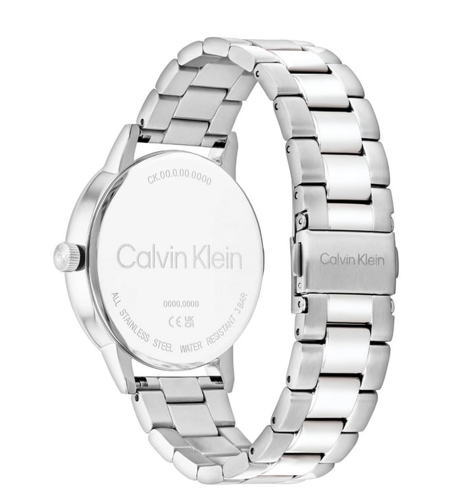 Calvin Klein Linked Bracelet Quartz Green Dial Analog Stainless Steel Men's Watch, 25200478