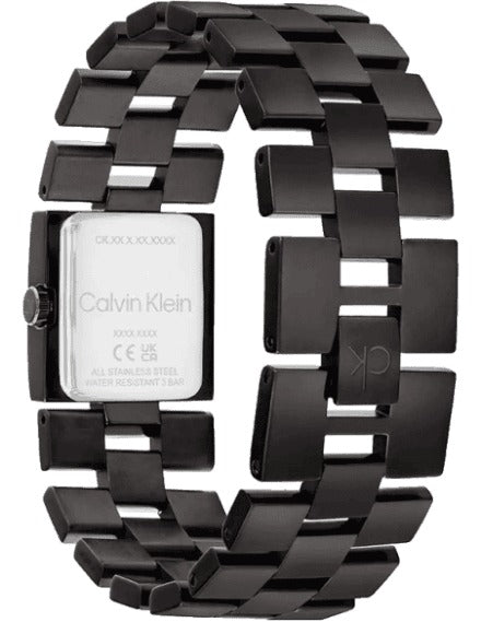 Calvin Klein Meridian Quartz Basic Slim Black Square Dial Women's Watch, 25100091