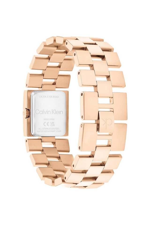 Calvin Klein Meridian Quartz Pink Dial Analog Stainless Steel Women's Watch, 25100090
