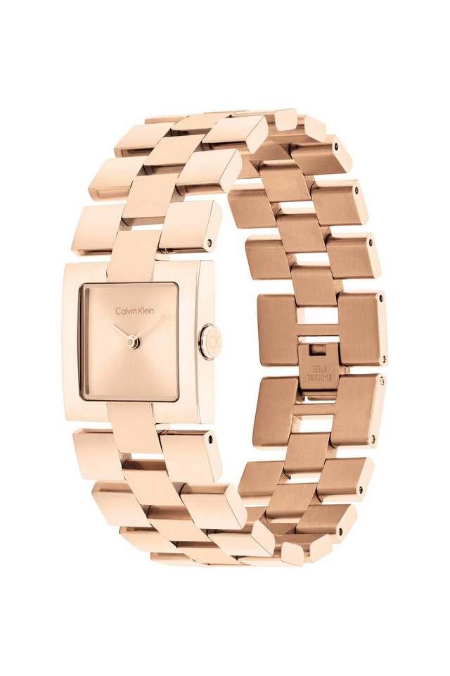 Calvin Klein Meridian Quartz Pink Dial Analog Stainless Steel Women's Watch, 25100090
