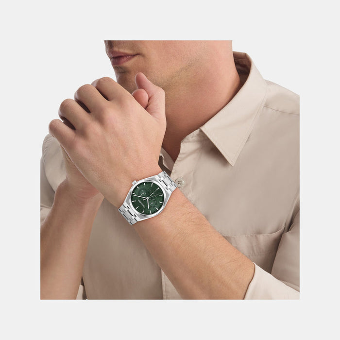 Calvin Klein Motion Quartz Green Dial Multi-Function Stainless Steel Men's Watch, 25200521