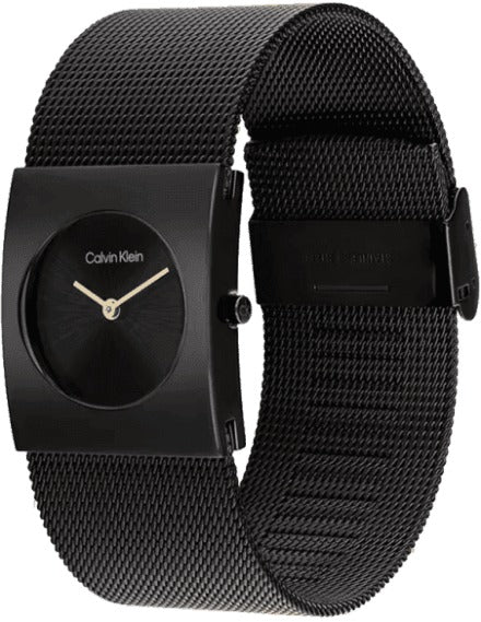 Calvin Klein Pulse Quartz Basic Slim Black Rectangle Dial Women's Watch, 25100109