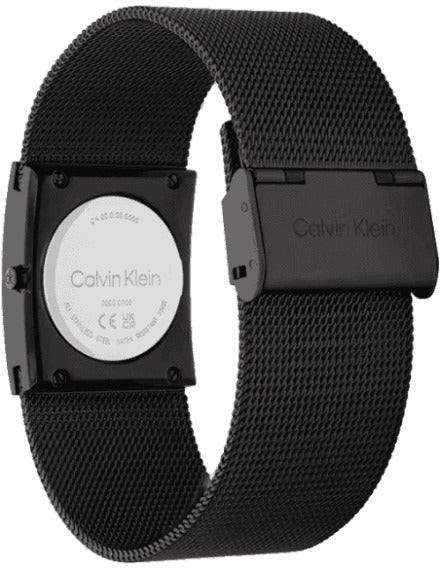 Calvin Klein Pulse Quartz Basic Slim Black Rectangle Dial Women's Watch, 25100109