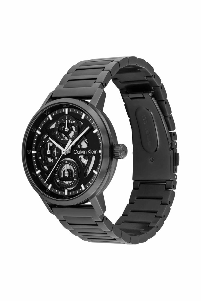 Calvin Klein Quartz Black Dial Chronograph Stainless Steel Men's Watch, 25200563