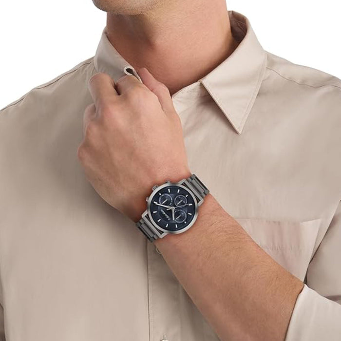 Calvin Klein Quartz Blue Dial Chronograph Stainless Steel Men's Watch, 25200495