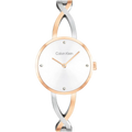 Calvin Klein Sculpted Embrace Quartz Silver Dial Analog Stainless Steel Women's Watch, 25100060