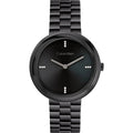 Calvin Klein Twisted Bezel Quartz Black Dial Analog Stainless Steel Women's Watch, 25100096