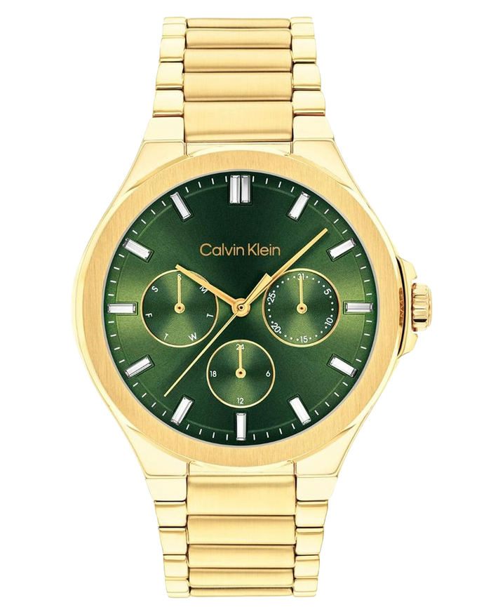 Calvin Klein Vibrancy multi-function Green Round Dial Women's Watch, 25100053