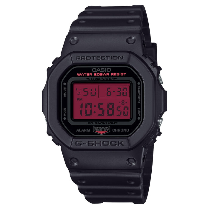 Casio Black Digital Flash Alert, DW-5600BBR-1DR-G1706