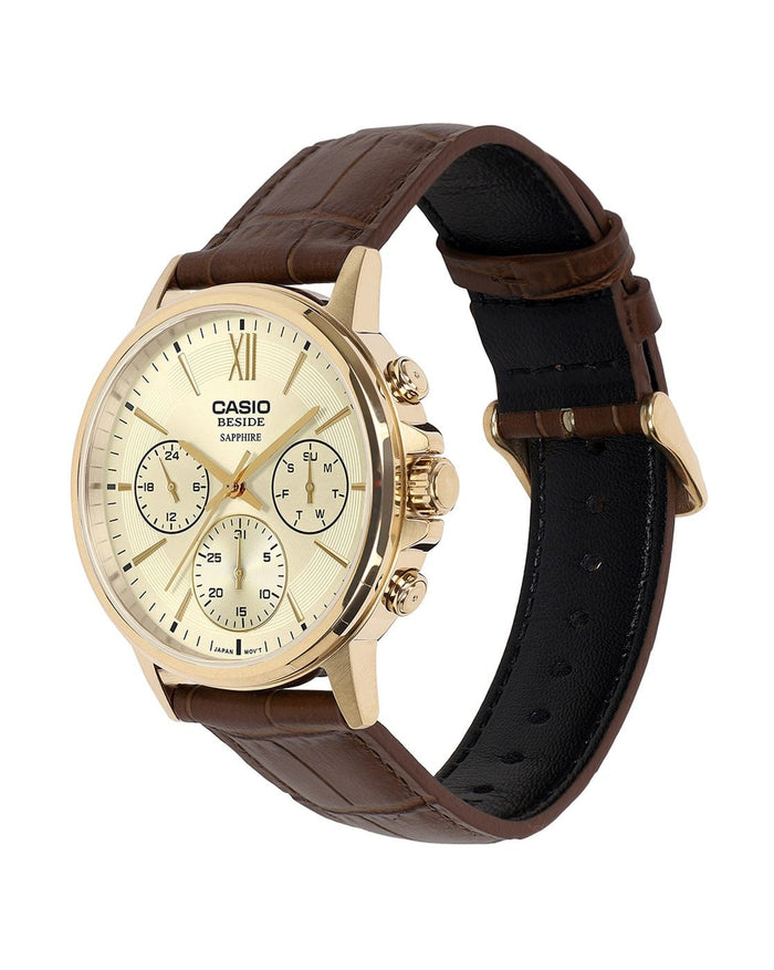Casio Chronograph Gold Dial Men's Watch, BMS-300GL-5AVDF-A2543