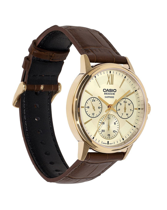 Casio Chronograph Gold Dial Men's Watch, BMS-300GL-5AVDF-A2543