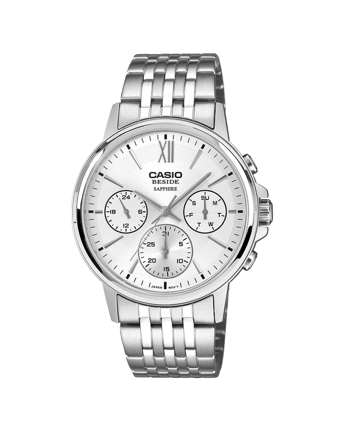 Casio Chronograph White Dial Men's Watch, BMS-300D-7AVDF-A2542