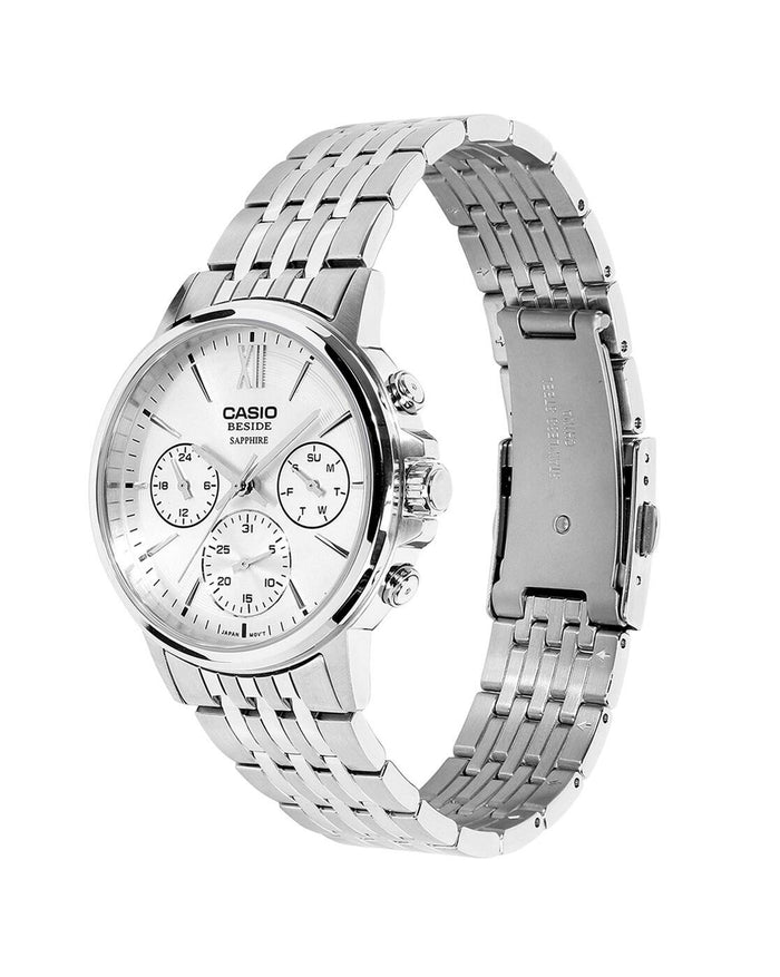 Casio Chronograph White Dial Men's Watch, BMS-300D-7AVDF-A2542