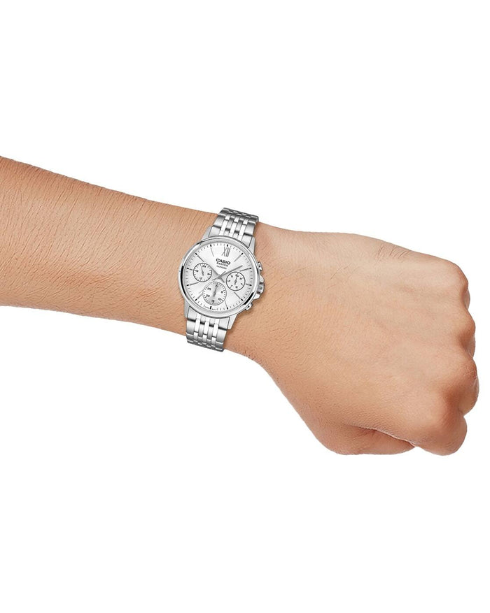 Casio Chronograph White Dial Men's Watch, BMS-300D-7AVDF-A2542