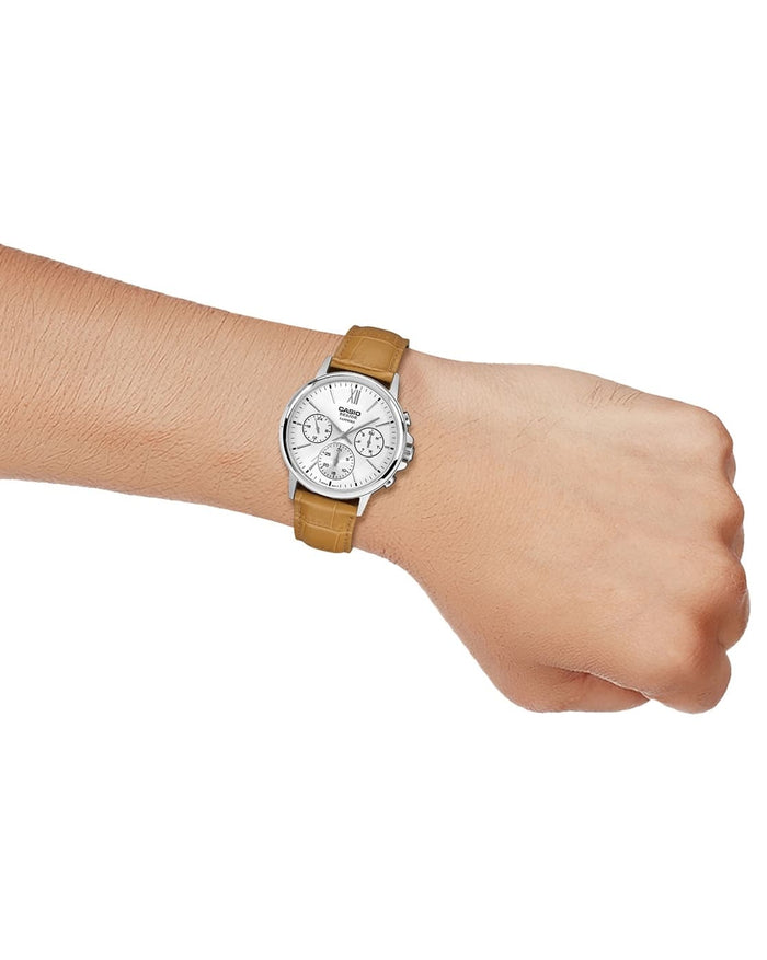 Casio Chronograph White Dial Men's Watch, BMS-300L-5AVDF-A2545