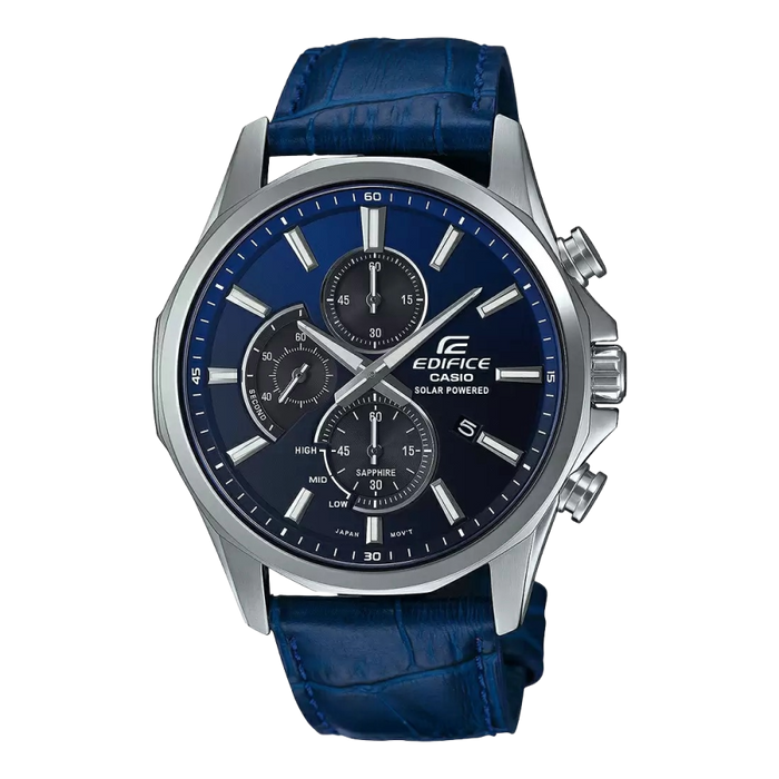 Casio Edifice Analog Solar Powered Men's Watch, EFB-670SBL-2AVUPR-ED648