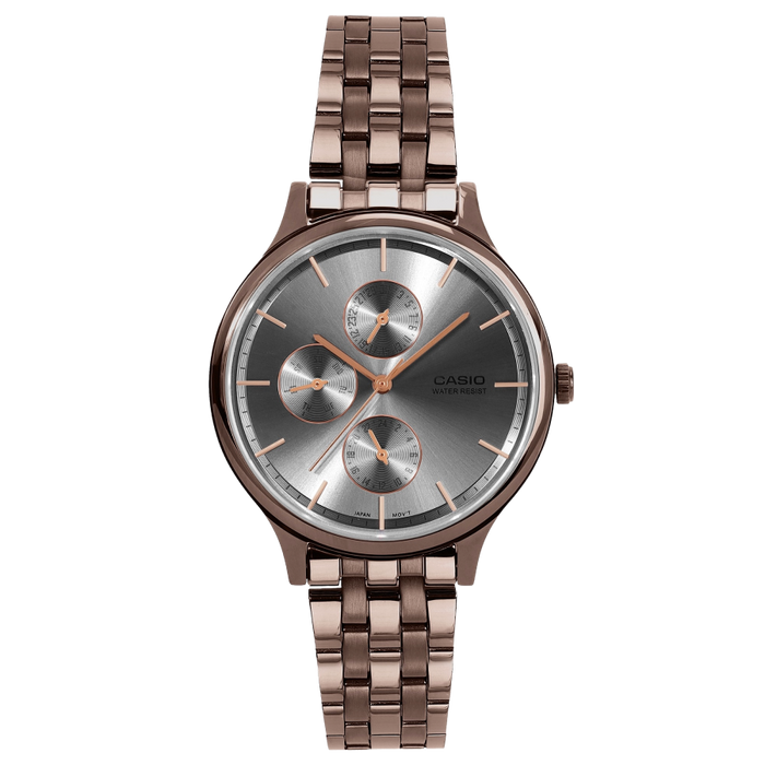 Casio Enticer Multifunction Analog Women's Watch, LTP-SN7YRB-8A-A2499