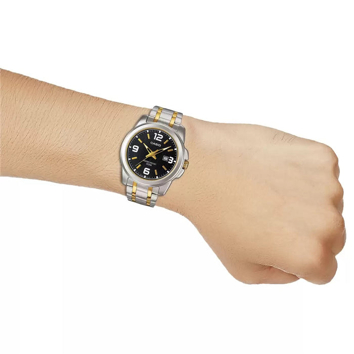 Casio Enticer Two-Tone Analog Stainless Steel Band, MTP-1314SG-1AVDF-A777