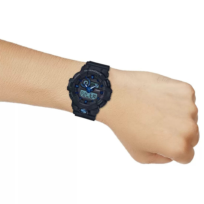 Casio G-Shock Black Analog-Digital 1/100-second stopwatch, GA-710B-1A2DR-G872