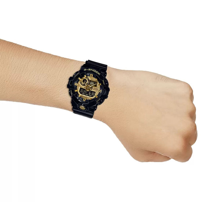 Casio G-Shock Black Analog-Digital 1/100-second stopwatch, GA-710GB-1ADR-G740