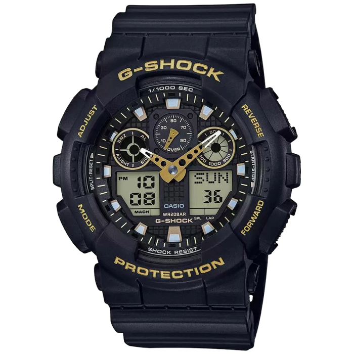 Casio G-Shock Black Analog-Digital 1/1000-second stopwatch, GA-100GBX-1A9DR-G780