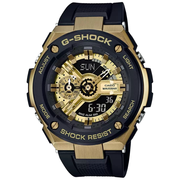 Casio G-Shock Black G-Steel LED light, GST-400G-1A9DR-G826