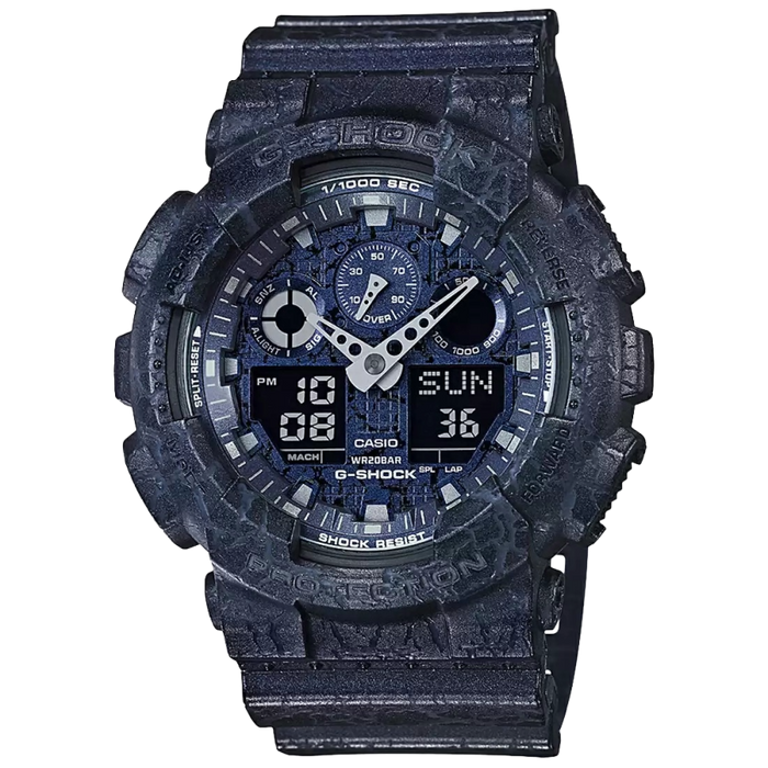 Casio G-Shock Blue Analog-Digital Countdown Timer, GA-100CG-2ADR-G719