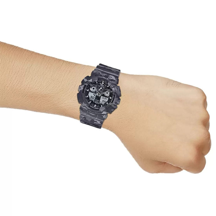 Casio G-Shock Grey Analog-Digital Countdown Timer, GA-100CM-8ADR-G581