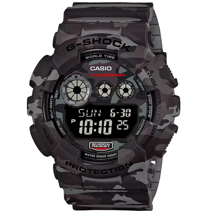 Casio G-Shock Grey Digital 1/100-second stopwatch, GD-120CM-8DR-G514