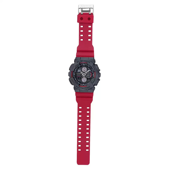 Casio G-Shock Red Analog-Digital 1/1000-second stopwatch, GA-140-4ADR-G978