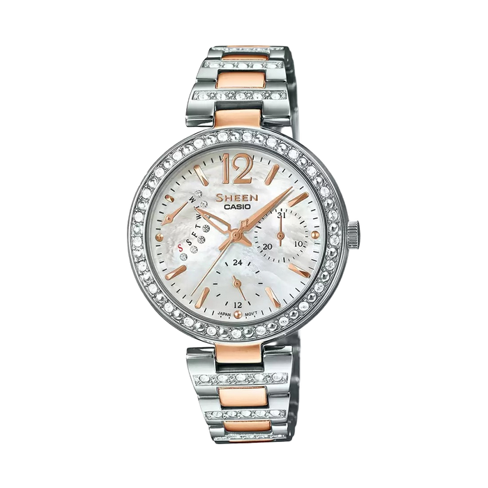 Casio Sheen Two-Tone Multi-Dial Stainless Steel Band, SHE-3043SG-7AUDR-SX161