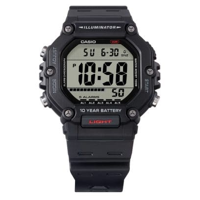Casio Youth Black Digital Men's Watch, AE-1600H-1AVDF-D386