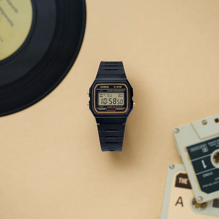 Casio Youth Digital Unisex Watch, F-91WG-9QDF-D165