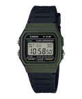 Casio Youth Green Digital 1/100-Second Stopwatch, F-91WM-3ADF-D248