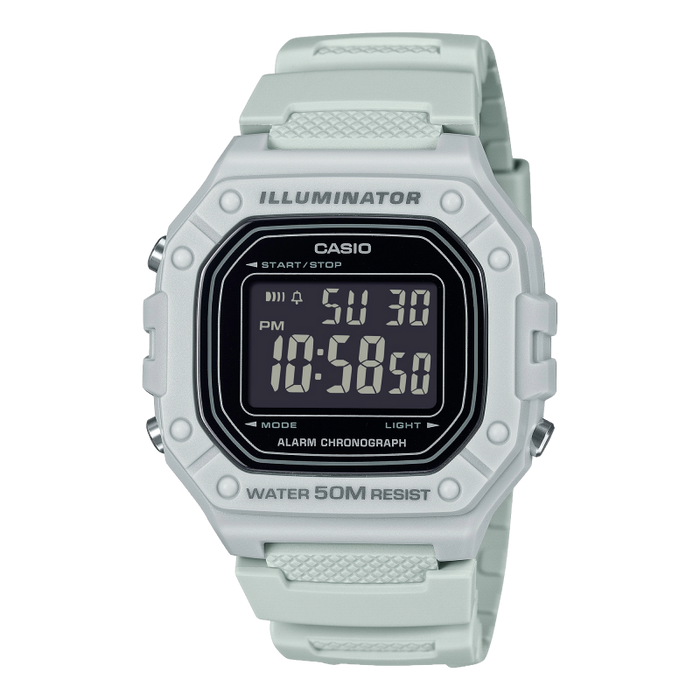 Casio Youth Grey Digital Alarm, W-218H-8BVDF-D395
