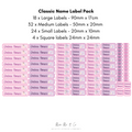 Classic Name Label - Value Pack