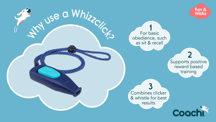 Coachi | Whistle & Clicker Combined Dog Training Tool | WhizzClick