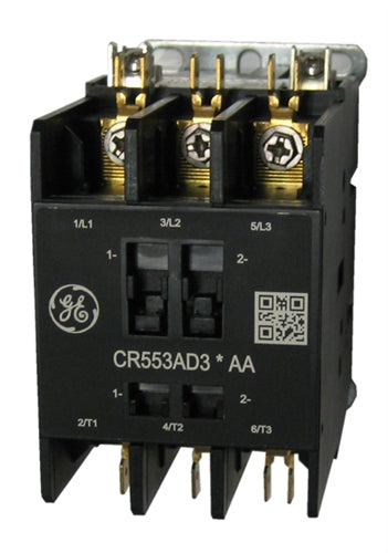 GE CR553AD3BAA 3 pole 40 AMP 208-240 volt Definite Purpose contactor