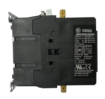 GE CR553AD3BAA 3 pole 40 AMP 208-240 volt Definite Purpose contactor