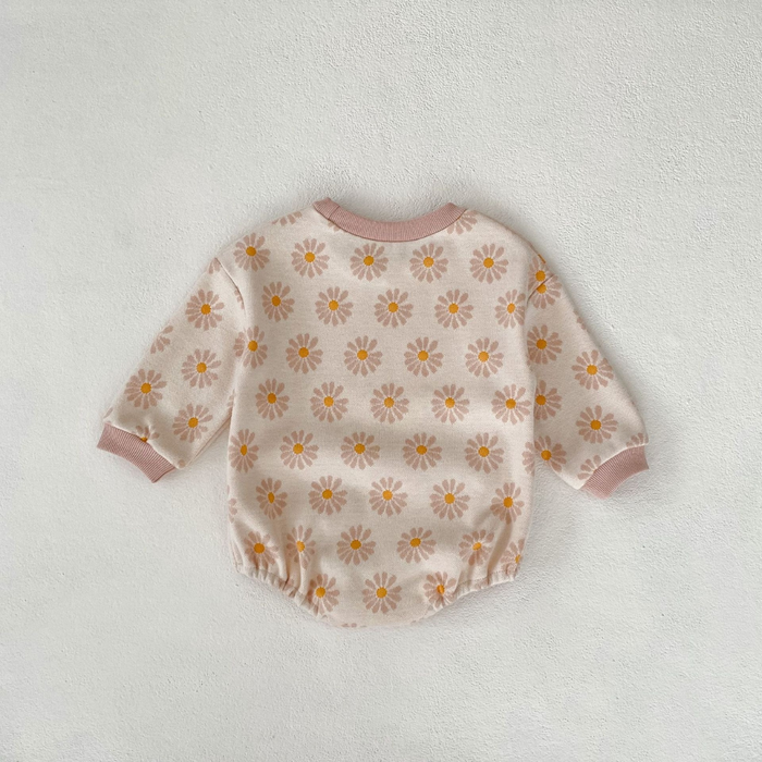 Daisy Print Baby Romper