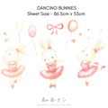 Dancing Bunnies Wall Decals